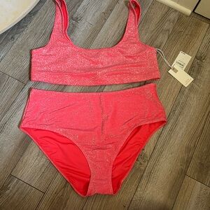 Good American sparkle swim suit